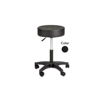 TABOURET PIVOTANT AVEC ROULETTES BASE ABS H156 COULEUR NOIRE-Lire la description