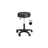 Drehhocker mit Rollen, ABS-Basis H156, Farbe Schwarz