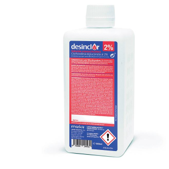 DESINCLOR CLORHEXIDINA AL 2%-SOLUCION ACUOSA INCOLORA 500ML-Leer más