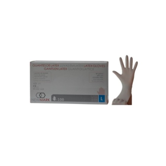 Guantes de látex SANICEN, sin polvo, tamaño grande, 100 unidades/caja-Leer más