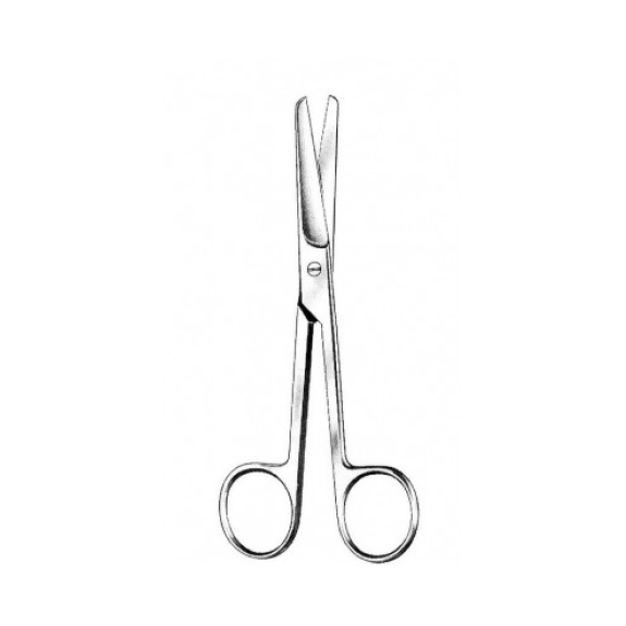 Ciseaux 14 cm bout rond/bout rond droit Ciseaux 14 cm bout rond/bout rond droit-Lire la description