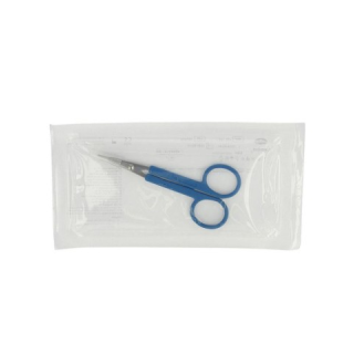 UNITEX HARTMANN MediSet Einweg-Steril-Cuticulaschere 11cm Blauer Griff-Beschreibung lesen