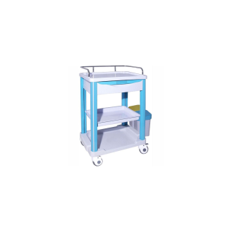 CARRELLO INFERMIERISTICO IN ABS CON SECCHIO PER RIFIUTI ZIGERSAN-Leggi tutto