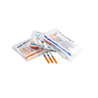 JERINGA 0,5 ML. MICROFINE INSULINA AGUJA 30G U-100 BOLSA 10 UD-Leer más