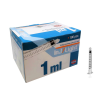 SERINGUE 1 ML. TROIS CORPS LUER LOCK BOÎTE DE 100 UNITÉS.