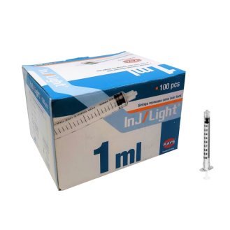 JERINGA 1 ML. TRES CUERPOS LUER LOCK CAJA 100 UDS.-Leer más