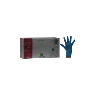 Guantes de vinilo azul, sin polvo, talla L - Caja de 100 uds.-Leer más