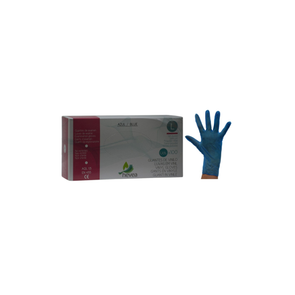 Guantes de vinilo azul, sin polvo, talla L - Caja de 100 uds. Guantes de vinilo azul, sin polvo, talla L - Caja de 100 uds.-Leer más