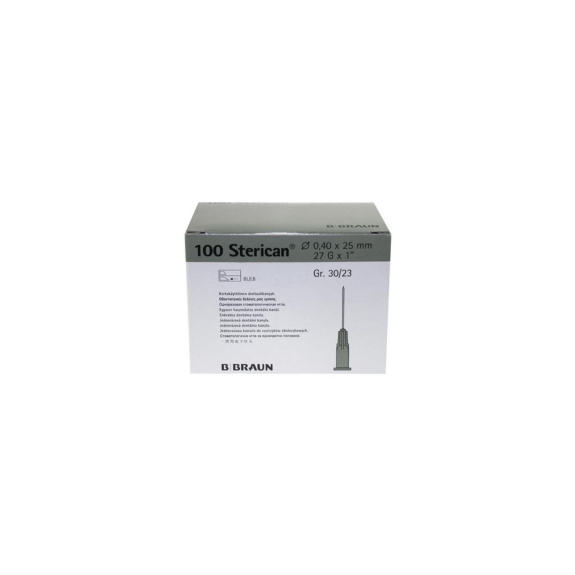 Aguja hipodérmica Sterican Braun Medical 27G x 1", 100 uds/caja-Leer más