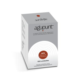 AGUPUNT Regular APS Agujas Secas 0,25mm x 30mm con Guía - Caja de 100-Leer más