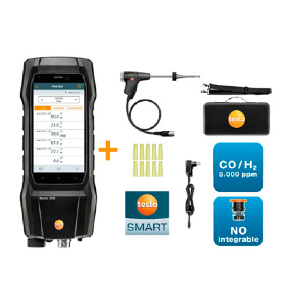 Analizador Testo 300 con sonda de humos compacta-Leer más