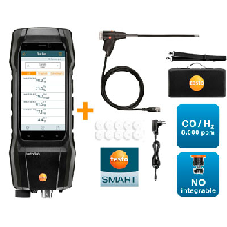 Analizador Testo 300 con sonda de humos flexible-Leer más