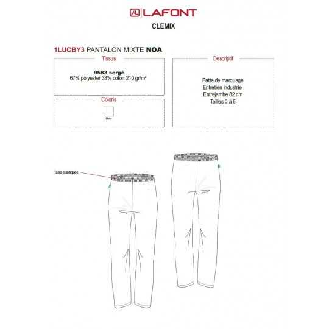 Pantalon Medical Unisexe Polycoton Noa Blanc-Lire la description