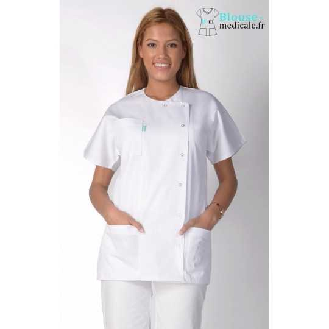 Tunique Medicale Femme Eloise Blanc-Lire la description