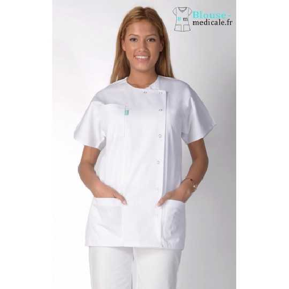 Tunique Medicale Femme Eloise Blanc-Lire la description