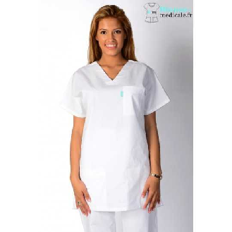 Tunique Medicale Unisexe Polycoton Alexine-Lire la description