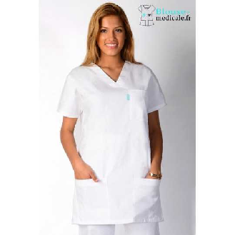 Tunique Medicale Unisexe Polycoton Alexine-Lire la description