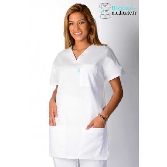 Tunique Medicale Unisexe Polycoton Alexine-Lire la description