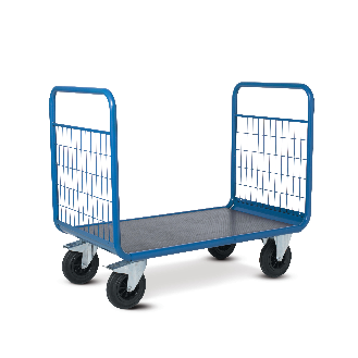 Chariot manutention avec 2 dossiers grillagés charge 500kg - 80 x 120 x 100cm-Lire la description