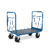 Chariot manutention avec 2 dossiers grillagés charge 500kg - 80 x 120 x 100cm