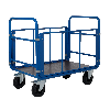 Chariot manutention 4 côtés tubulaires charge 500kg - 70 x 120 x 100cm