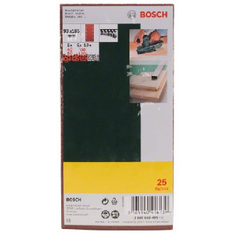 Schleifblatt-Set für Schwingschleifer, 25-teilig, 8 Löcher, 93 x 185 mm, 40-120-Beschreibung lesen