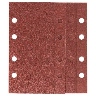Schleifblatt-Set für Schwingschleifer, 25-teilig, 8 Löcher, 93 x 185 mm, 40-120-Beschreibung lesen
