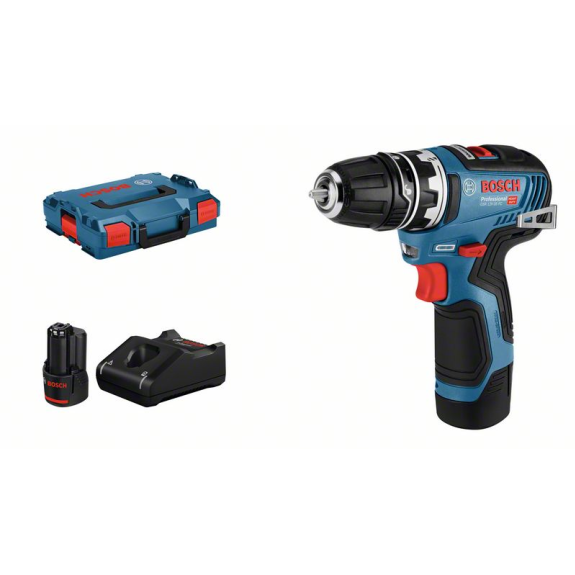 Bosch Akku-Bohrschrauber GSR 12V-35 FC, mit 2 x 3.0 Ah Li-Ion Akku, 1 Aufsatz, L-BOXX-Beschreibung lesen