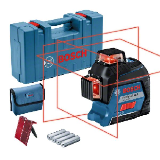 Bosch Linienlaser GLL 3-80, mit 4 x 1,5 V-LR6-Batterie-Beschreibung lesen