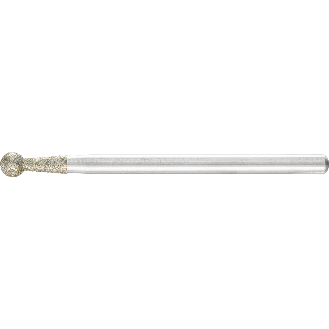 Pferd Diamant-Schleifstift Kugel 4,0mm Schaft-3 mm D181 (grob) zum Entgraten-Beschreibung lesen