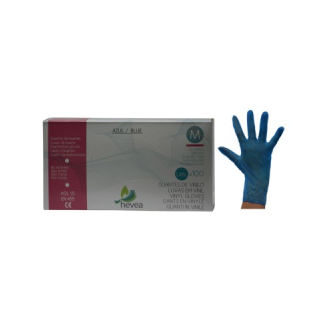 GUANTE DE VINILO AZUL SIN POLVO T-M CAJA 100 UNIDADES-Leer más