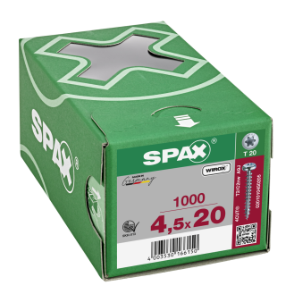 SPAX Halbrundkopf T-Star Plus T20 Vollgewinde WIROX 4,5x20mm (1000)-Beschreibung lesen