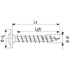 SPAX Tellerkopf T-Star Plus T40 Vollgewinde A2 4CUT 8x50mm (50)