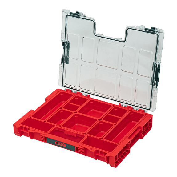 Qbrick System PRO Organizer 200 RED ULTRA HD stapelbar 452 x 296 x 79 mm 6 l IP54 mit 8 Einsätzen-Beschreibung lesen