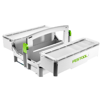 Festool SYS-SB Storage Box Werkzeugkiste mit schwenkbaren oberen Fächern (499901)-Beschreibung lesen