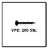 Fischer Power-Fast II FPF II Spanplattenschraube 4,0x50 mm 200 Stück ( 670240 ) Pan Head mit Torx Vollgewinde galvanisch verzinkt, blau passiviert