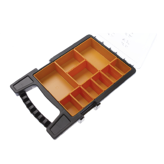 "FORTE Tools K-ORG-10 Werkzeugkasten in 35x24x6 cm, Aufbewahrungsbox, Organizer mit 10 verschiedenen Fächern."-Beschreibung lesen