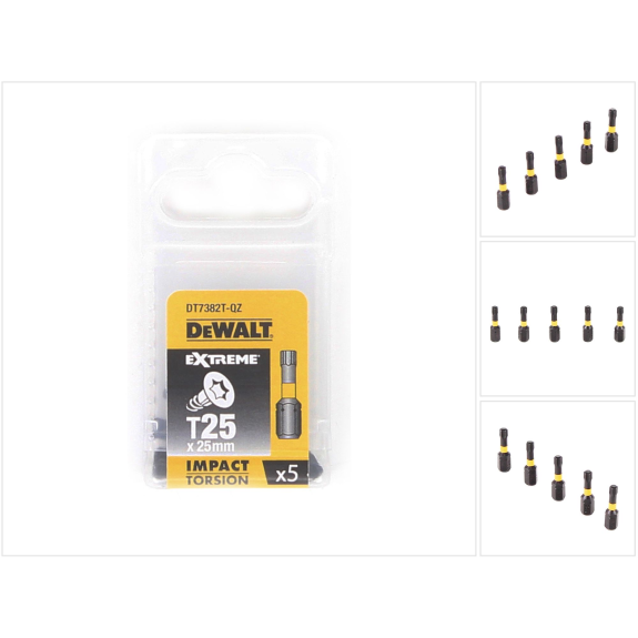 DeWalt DT 7382 T Torsion Extreme Impact  Bit Schrauber schlagf. T25 25 mm 5 Stück-Beschreibung lesen