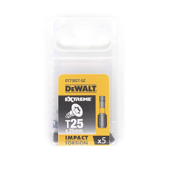 DeWalt DT 7382 T Torsion Extreme Impact  Bit Schrauber schlagf. T25 25 mm 5 Stück-Beschreibung lesen