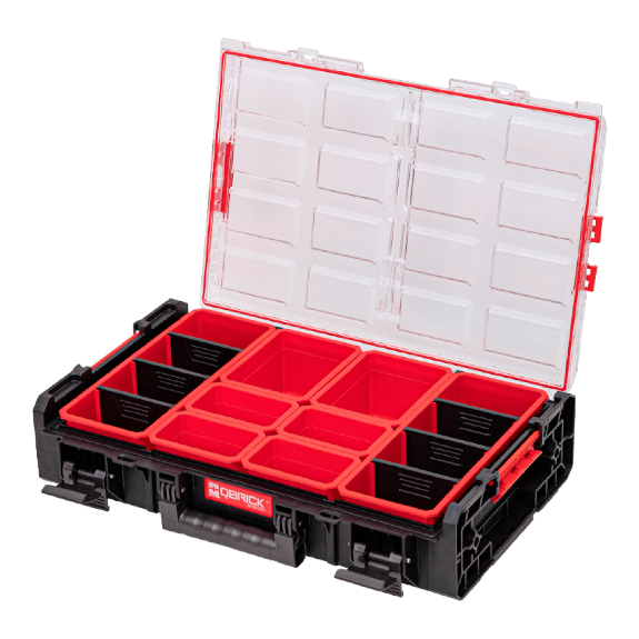 Qbrick System ONE Organizer XL 2.0 stapelbar 582 x 387 x 131 mm 13,5 l IP66 mit 6 Einsätzen und 6 Trennwänden-Beschreibung lesen