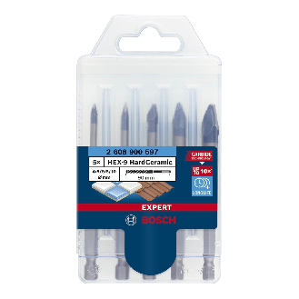 Bosch EXPERT HEX-9 HardCeramic Bohrer, 5tlg Set 4/5/6/8/10 (2 608 900 597)-Beschreibung lesen