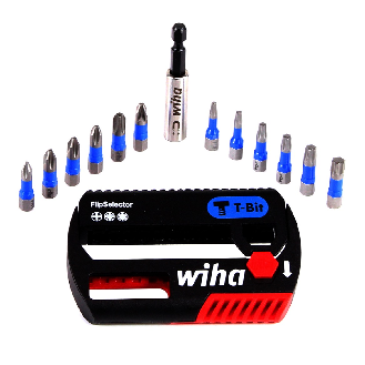 Wiha Bit Set FlipSelector T-Bit 25 mm  Phillips, Pozidriv, TORX 13-tlg. 1/4" (41824)-Beschreibung lesen