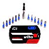 Wiha Bit Set FlipSelector T-Bit 25 mm  Phillips, Pozidriv, TORX 13-tlg. 1/4" (41824)