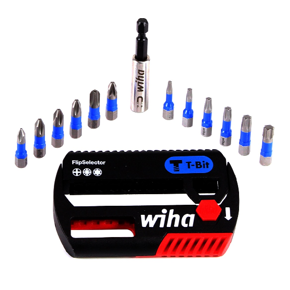 Wiha Bit Set FlipSelector T-Bit 25 mm  Phillips, Pozidriv, TORX 13-tlg. 1/4" (41824)-Beschreibung lesen