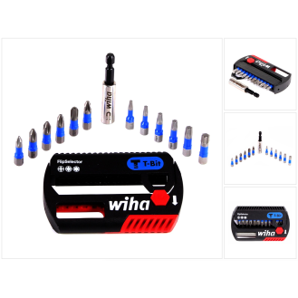 Wiha Bit Set FlipSelector T-Bit 25 mm  Phillips, Pozidriv, TORX 13-tlg. 1/4" (41824)-Beschreibung lesen