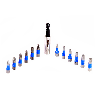 Wiha Bit Set FlipSelector T-Bit 25 mm  Phillips, Pozidriv, TORX 13-tlg. 1/4" (41824)-Beschreibung lesen