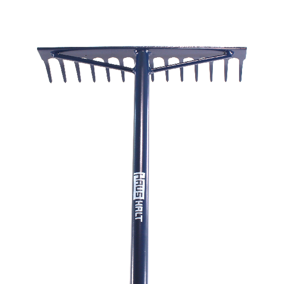 Bien sûr, 

"Haushalt R107MS Universaler Rechen - blauer Metallstiel - ergonomischer, rutschfester roter Gummigriff (000051310974)"-Beschreibung lesen