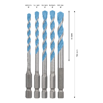 Bosch EXPERT HEX-9 MultiConstruction Bohrer, 5tlg Set 4/5/6/8 (2 608 900 585)-Beschreibung lesen