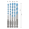 Bosch EXPERT HEX-9 MultiConstruction Bohrer, 5tlg Set 4/5/6/8 (2 608 900 585)