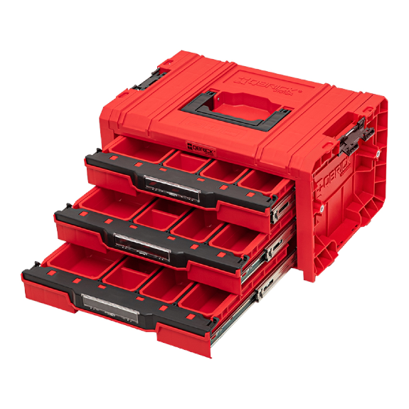 Qbrick System PRO Schublade 3 Werkzeugkoffer 2.0 Expert ROT ULTRA HD Werkzeugkoffer 450 x 310 x 244 mm 13,5 l stapelbar IP54 mit 3-Beschreibung lesen